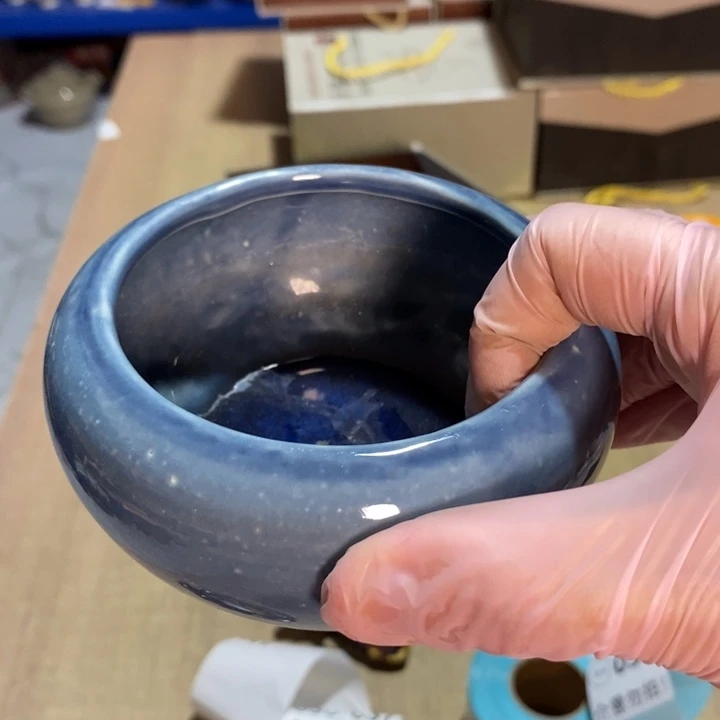 瓷片七厂窑变香炉微瑕疵