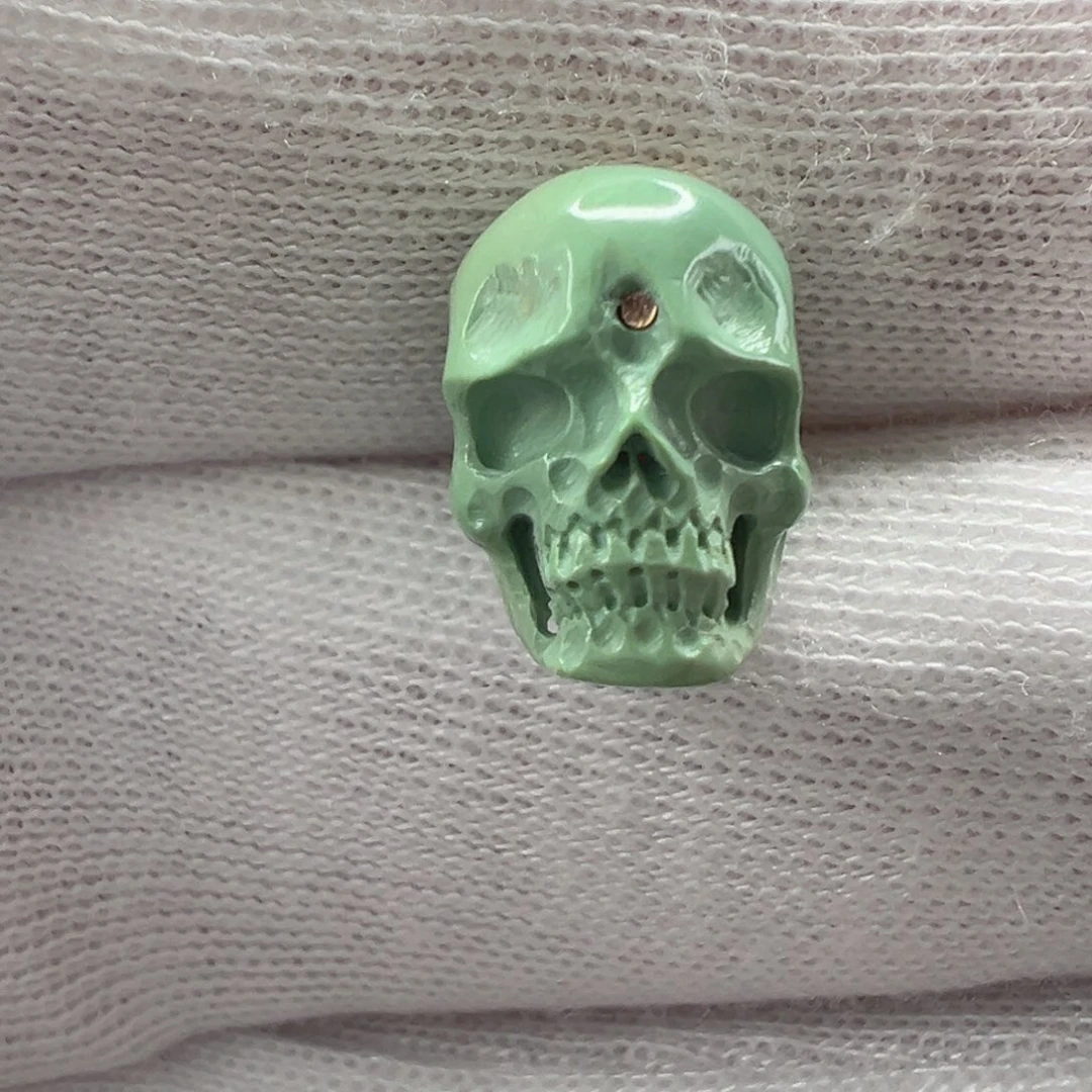 绿松石未镶嵌骷髅
