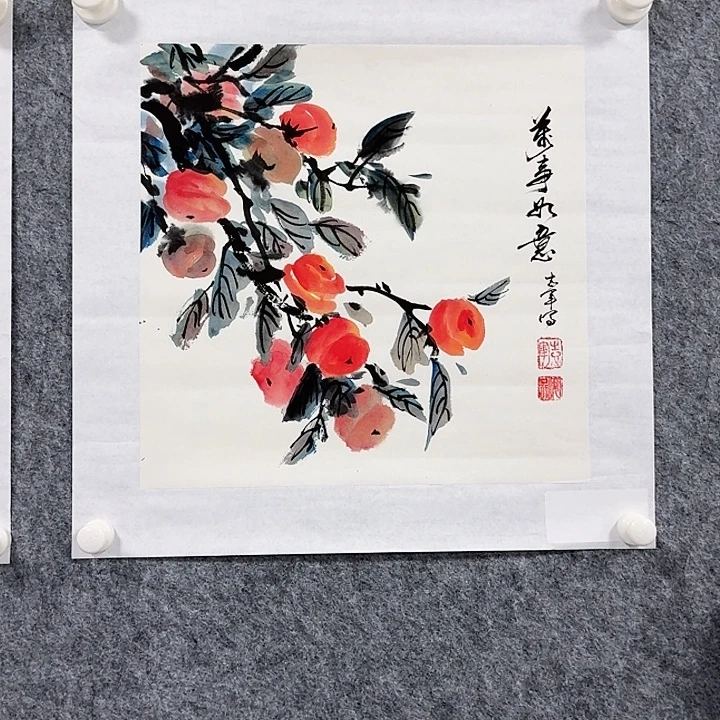 国画国画作品万事如意
