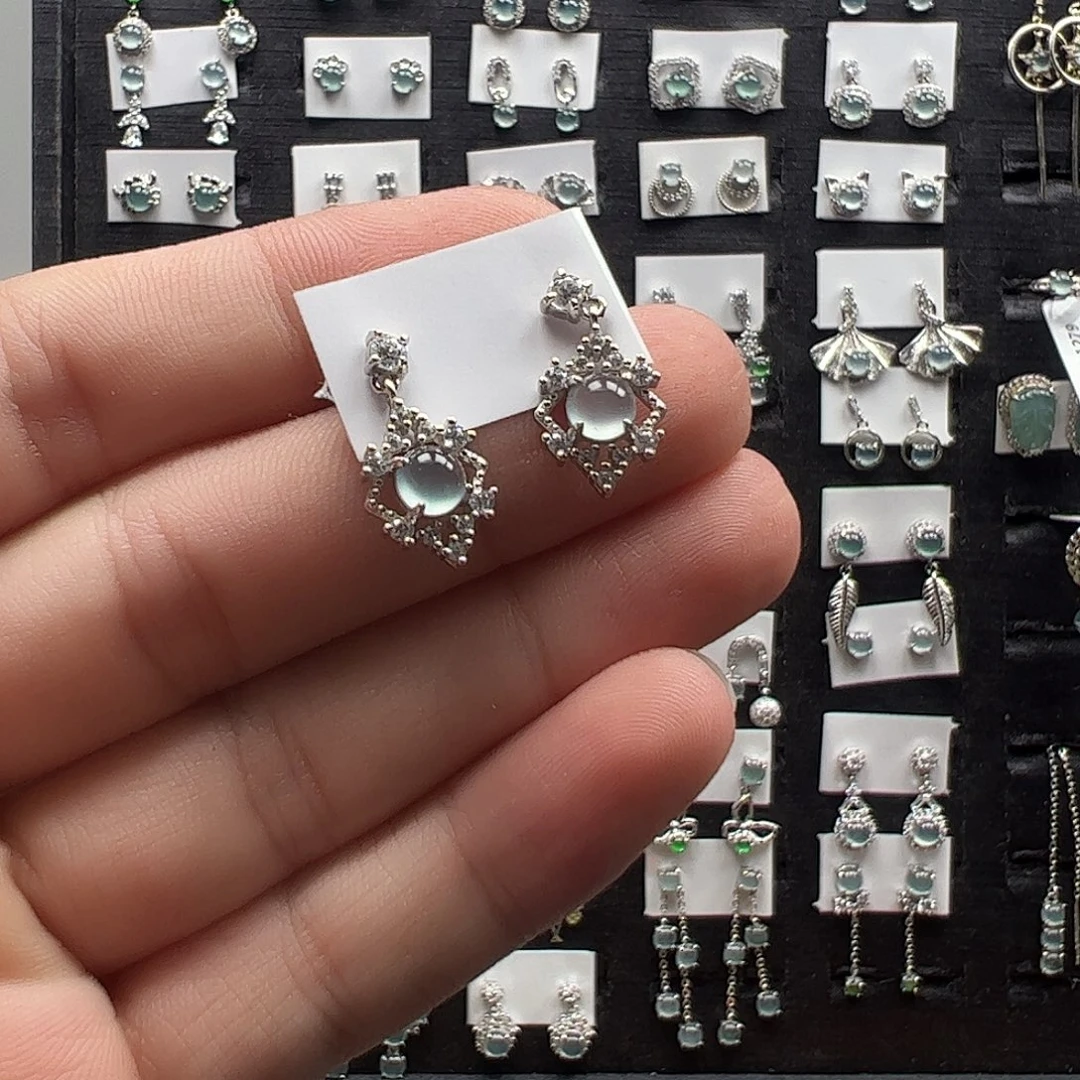 翡翠银S925镶嵌手链