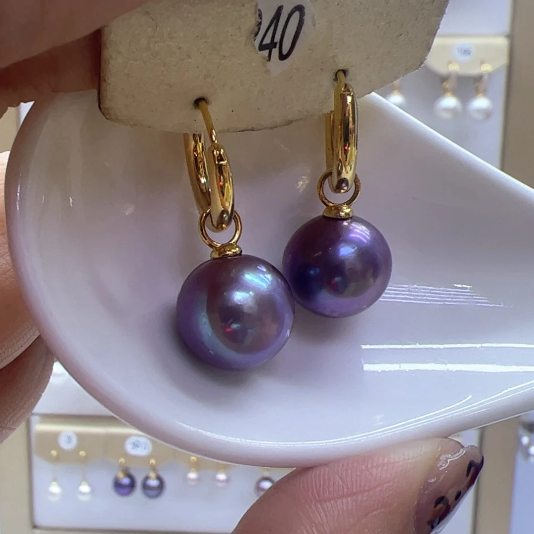 淡水珍珠耳饰银S925镶嵌