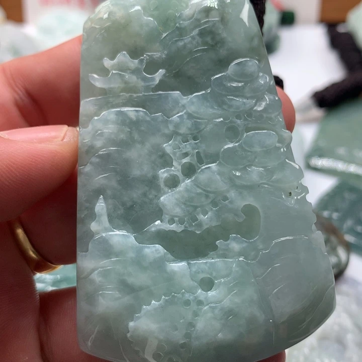 颈饰未镶嵌翡翠保真天然a货翡翠