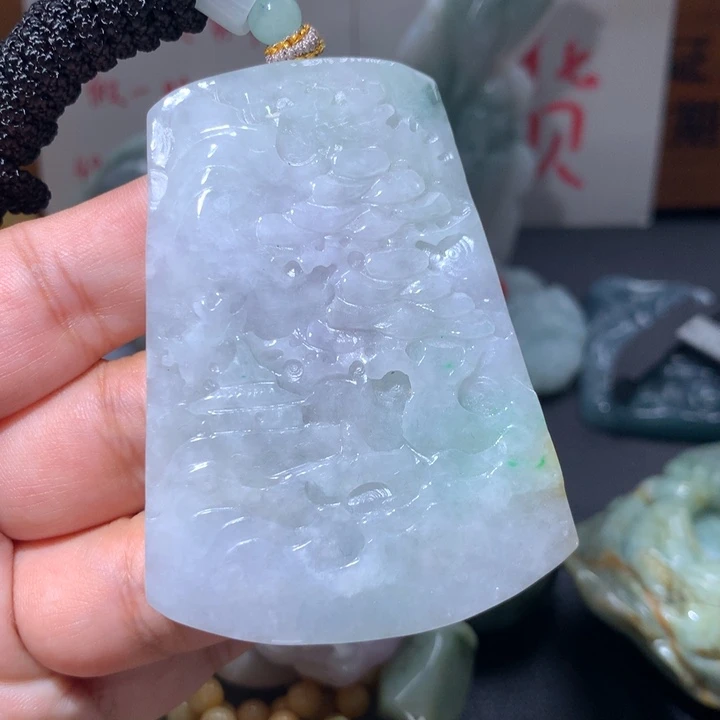 翡翠未镶嵌颈饰保真天然A货翡翠