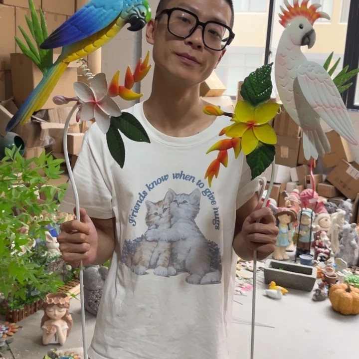 瓷片样品样品样品样品鹦鹉花插