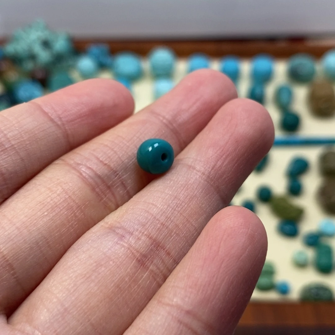 绿松石珠宝半成品未镶嵌小*神