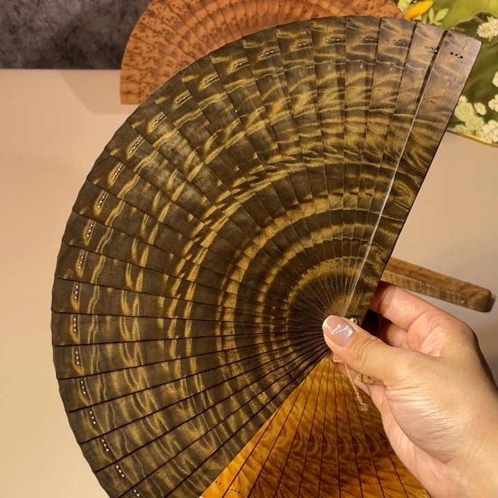 金丝楠18乌木金丝楠折扇