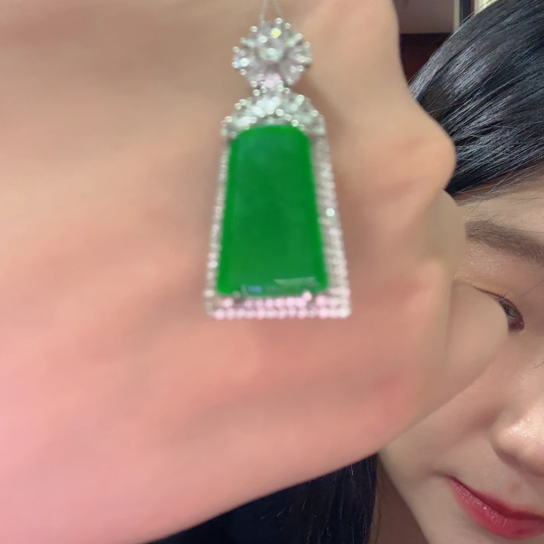 翡翠银S925镶嵌吊坠(不含链)吊坠