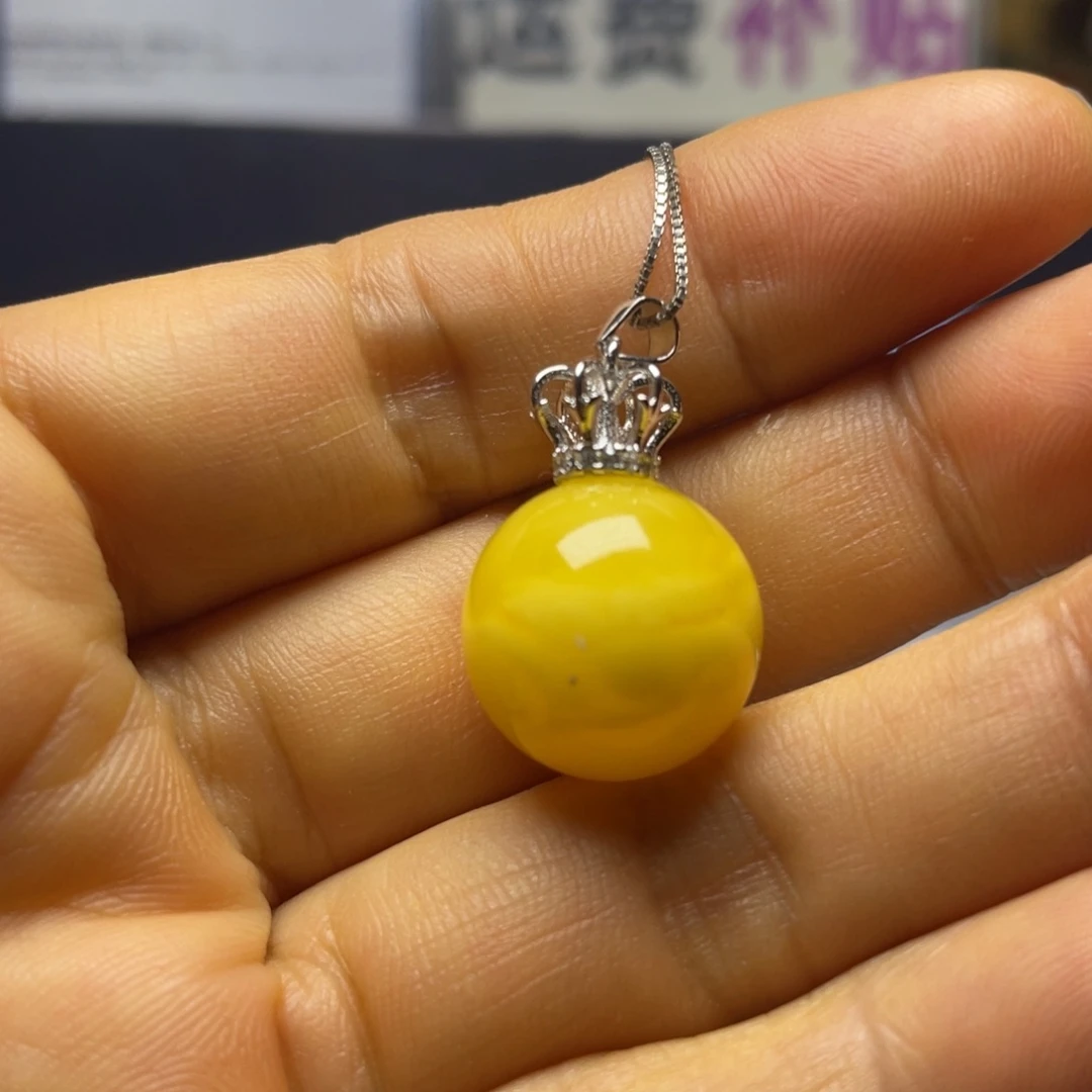 两***糖未镶嵌颈饰琥珀123