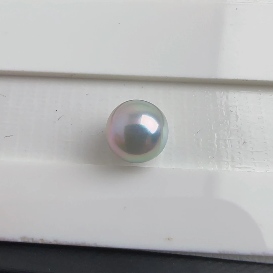烫***.海水珍珠未镶嵌裸珠Akoya真多麻色系裸珠7.9-8.0