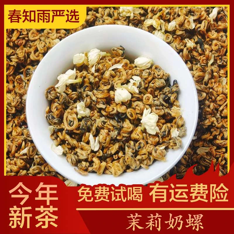 【春知雨】茉莉手工奶螺 头春头采 茉莉红茶  厚香甜香气足红茶茶叶