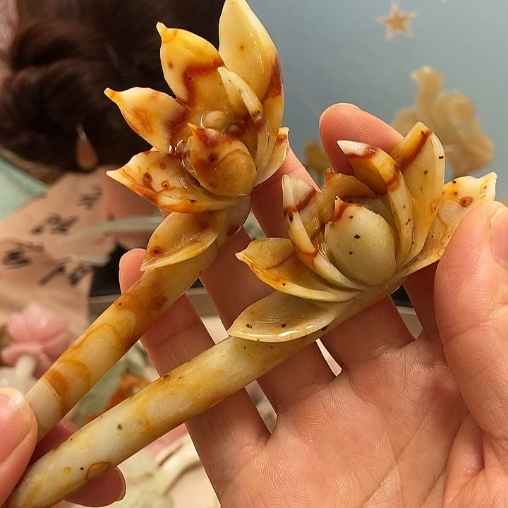 未镶嵌岫玉发簪发簪
