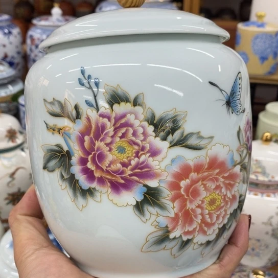 瓷片陶瓷茶叶罐密封罐