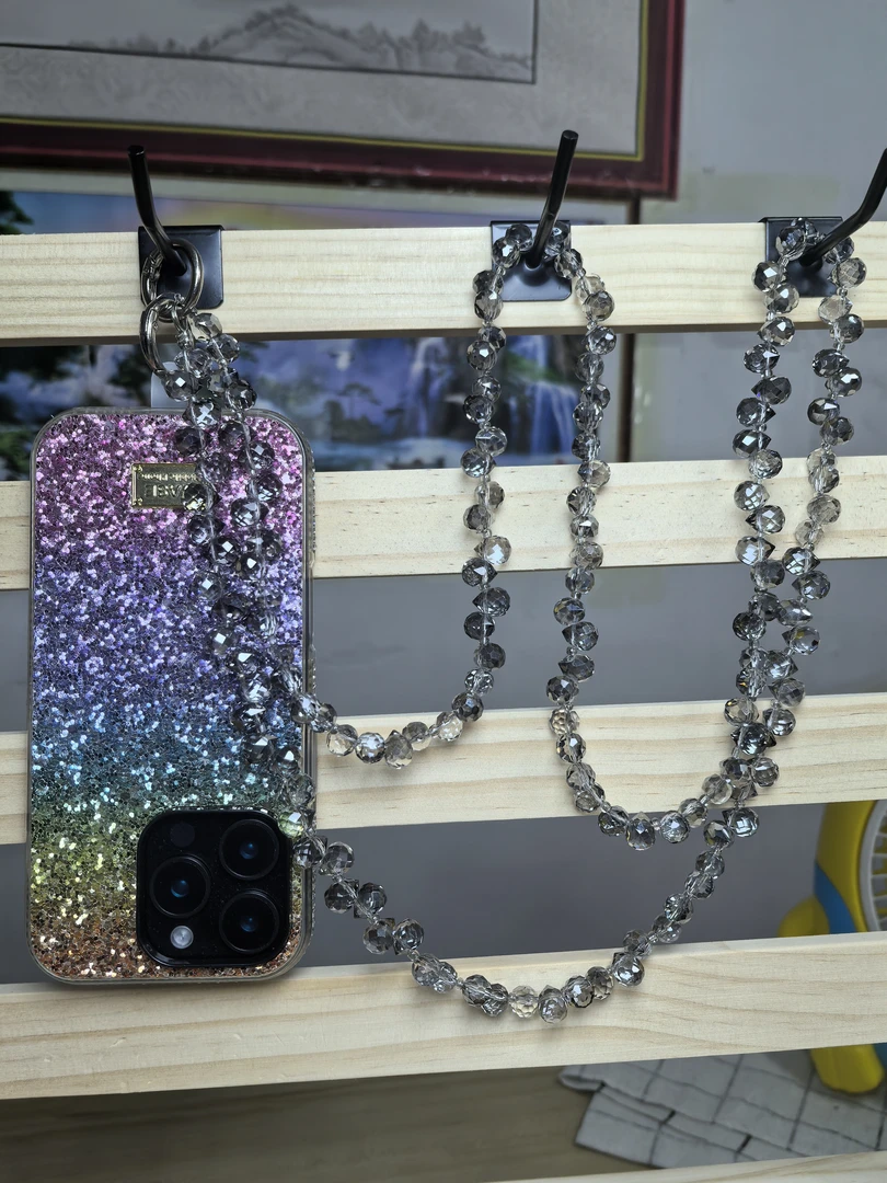 1213手机链挂饰奢华高级水晶珠子手链条防丢挂饰挂斜跨