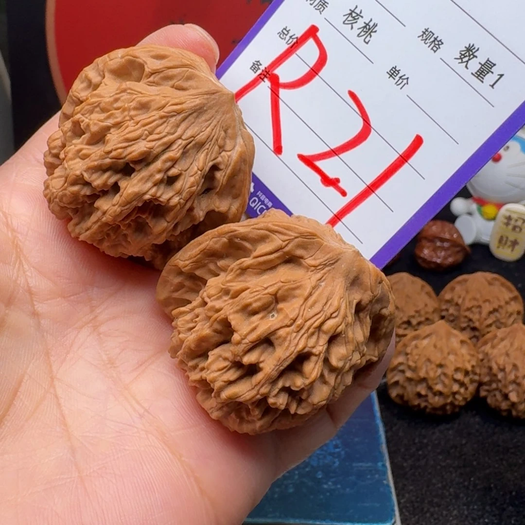 文玩核桃把件-**-41麦穗虎头