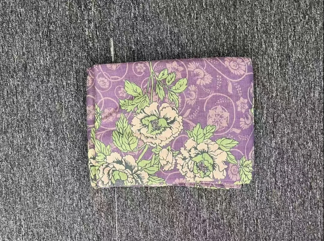 【紫色玫瑰三件套】纯棉双层纱A类舒适透气床单2.4*2.5M枕套48*74cm