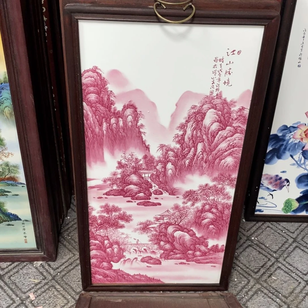 瓷片86*46 景德镇瓷板画柴窑烧制