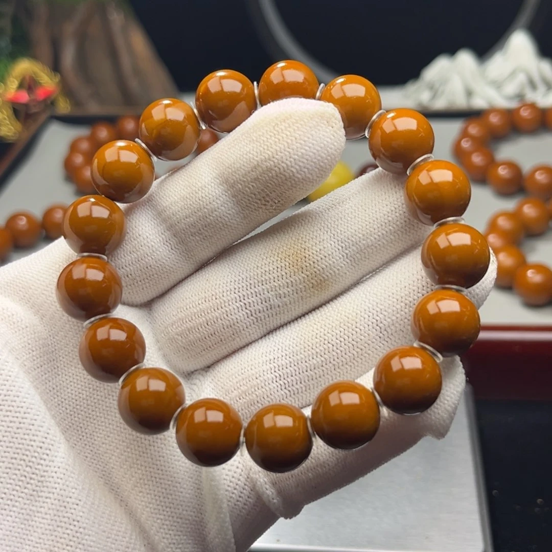 橄榄核手串奔***81.29+全品老树铁核 小孔 微瑕