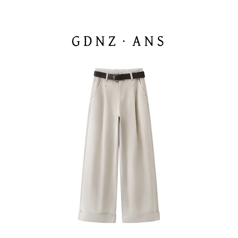 【艾家商场专享】女装2026春季新款时尚休闲高腰显瘦牛仔裤1152