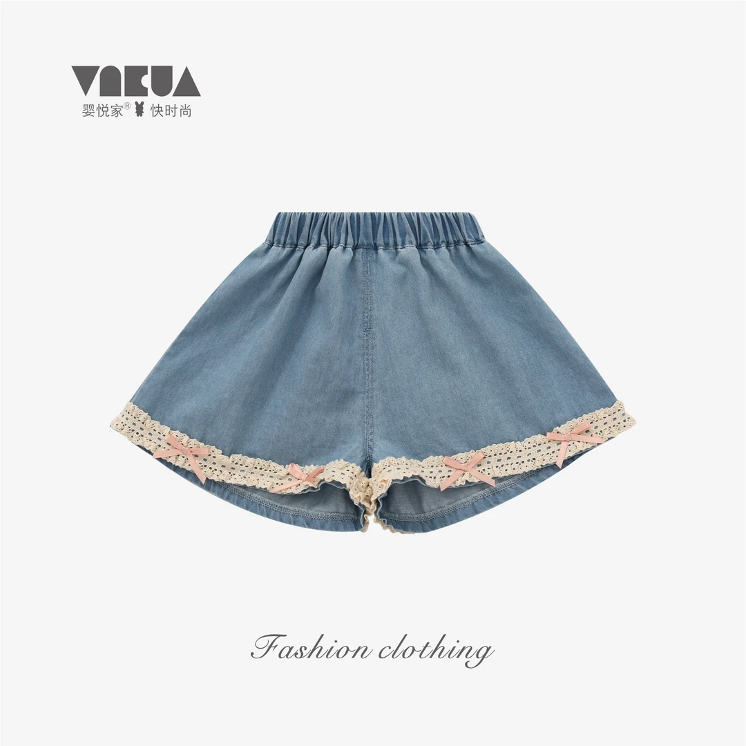 婴悦家夏季女宝宝时尚洋气休闲宽松百搭款夏沫牛仔短裤 88777