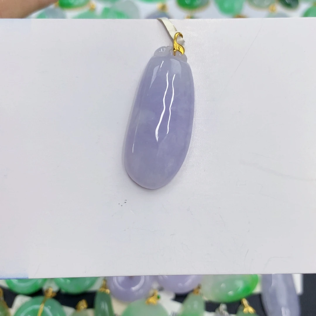 颈饰18K金镶嵌翡翠翡翠