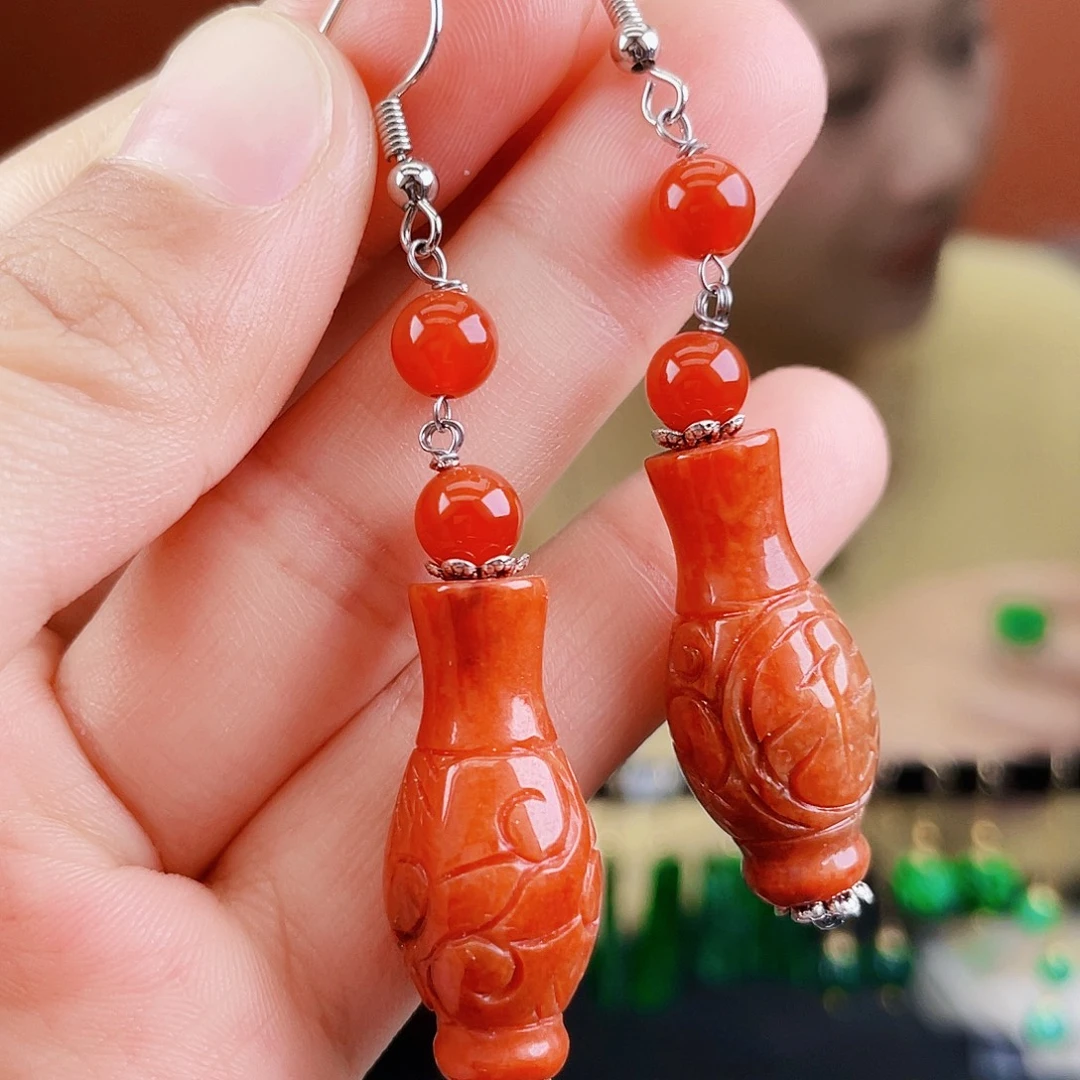 翡翠未镶嵌耳饰饰品