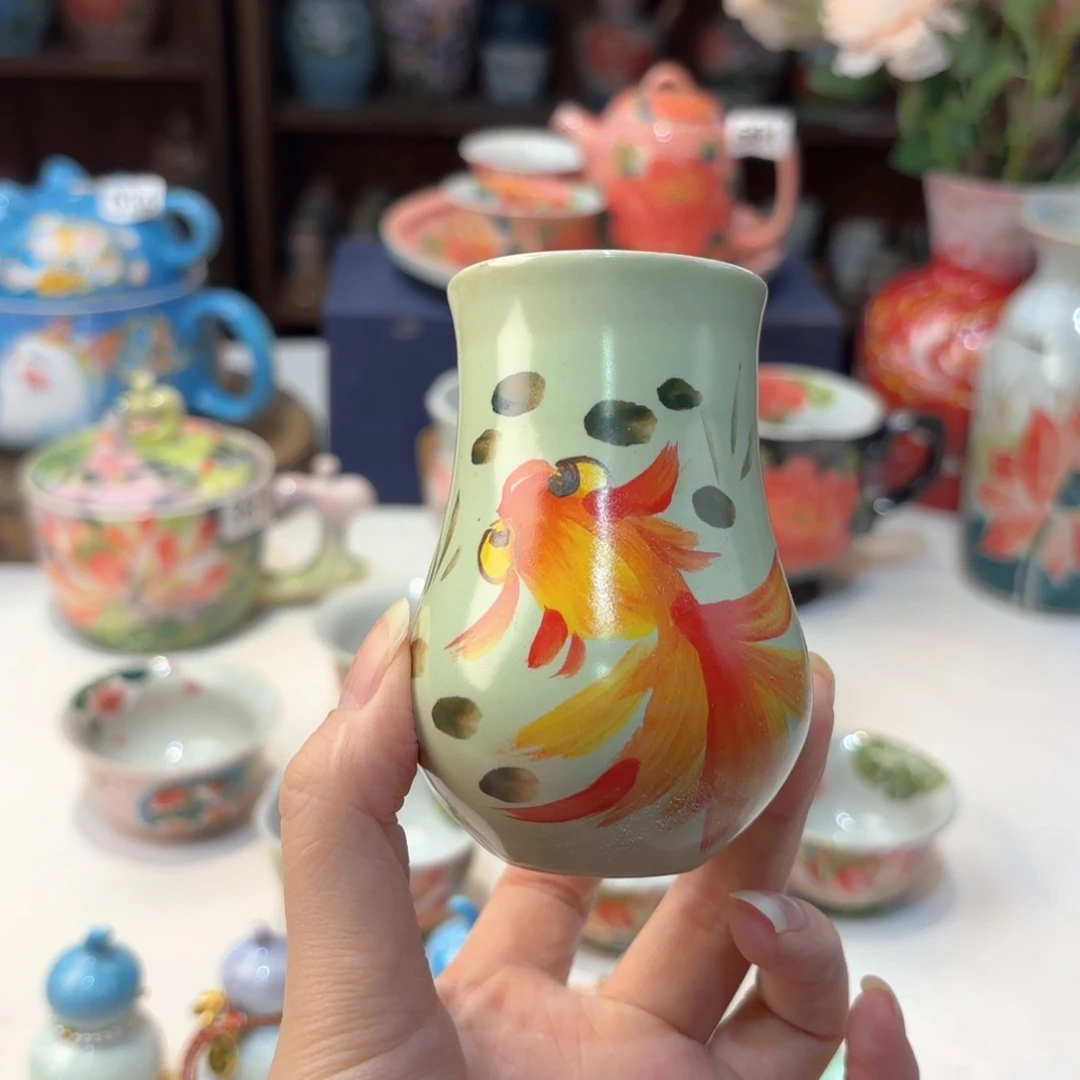 景德镇手绘高温釉下彩陶瓷茶具