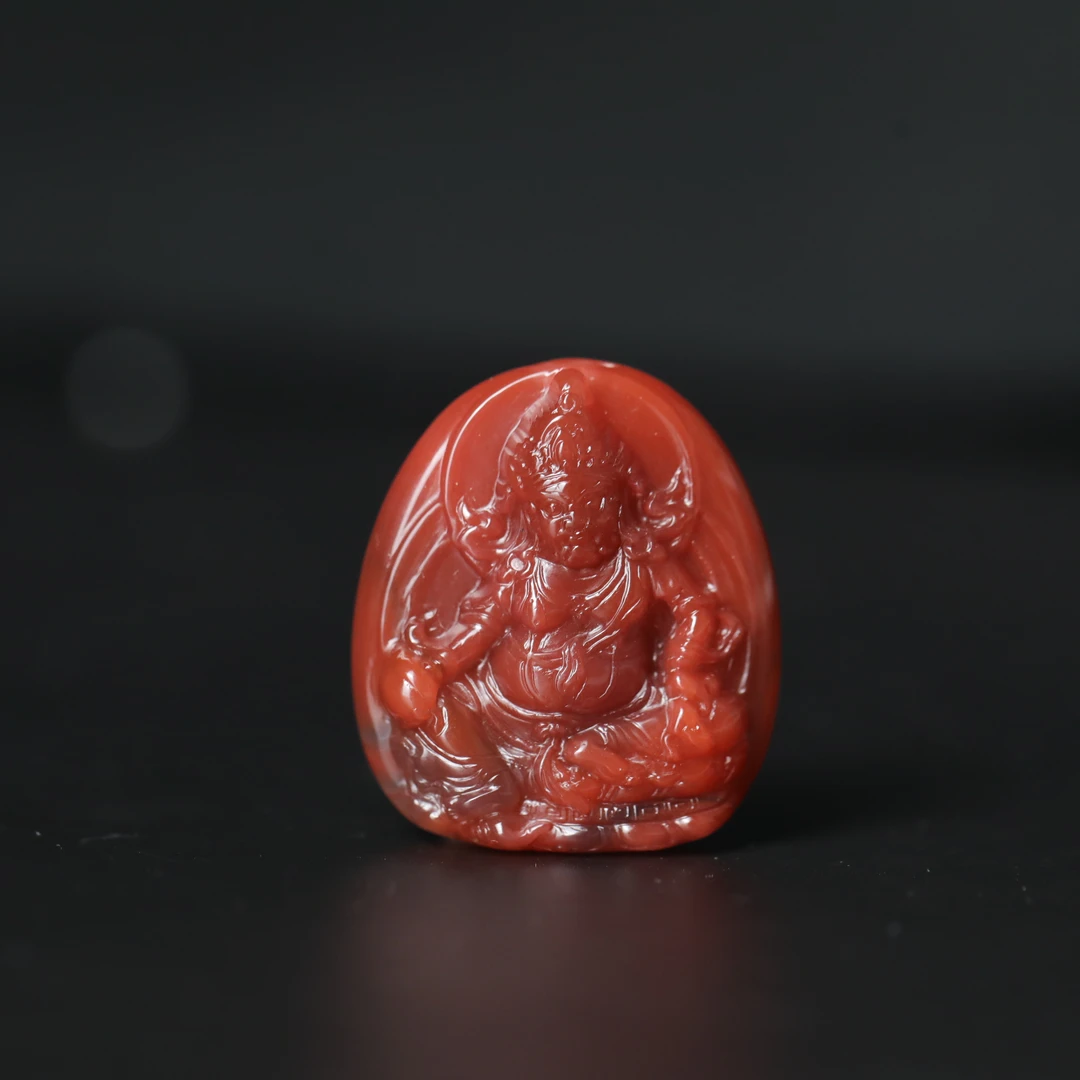 南红黄C神项坠约38x33.5x11.5mm约21g左右 11250107-05