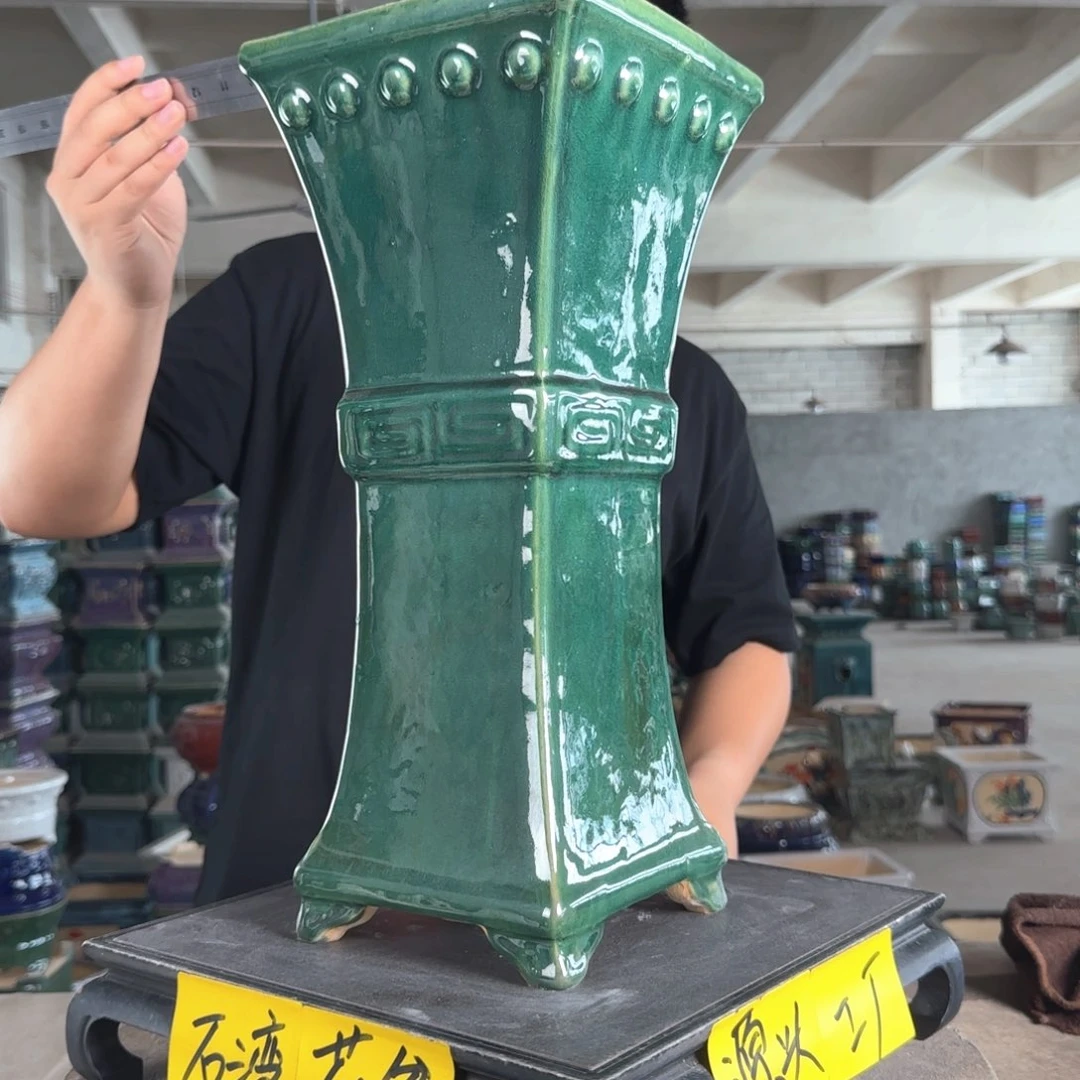 。一风堂石湾花盆 深浅变化 内15*38