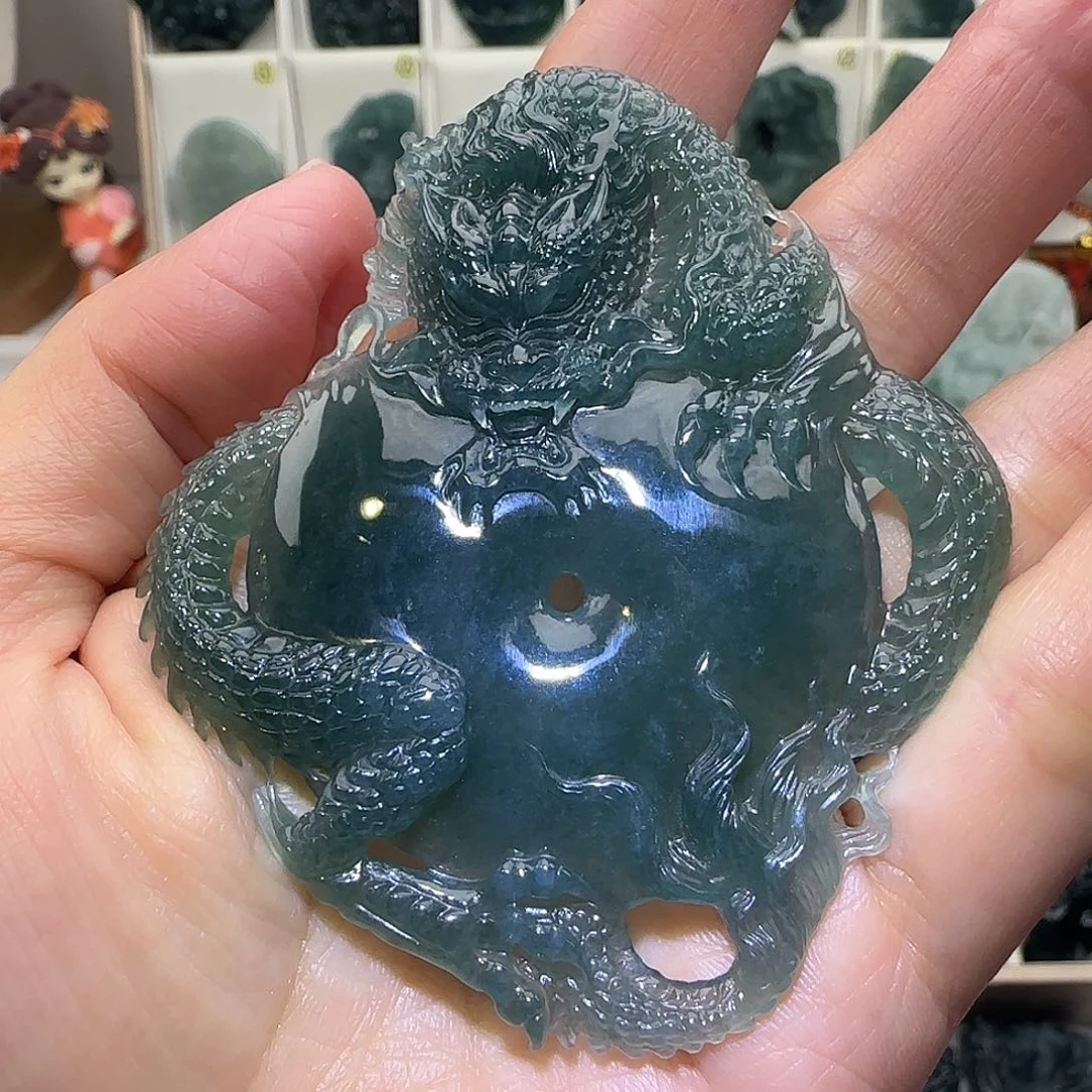 定制翡翠未镶嵌大威天龙翡翠定制