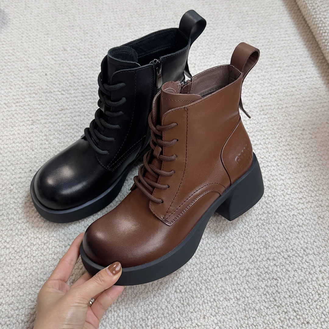 清货！6231 头层牛皮短靴