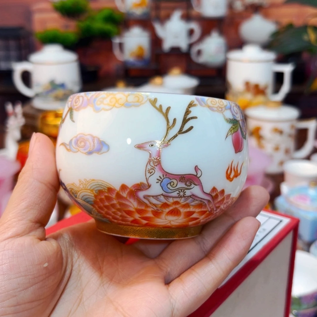 【闪购商品】高端羊脂玉瓷手工制作茶具