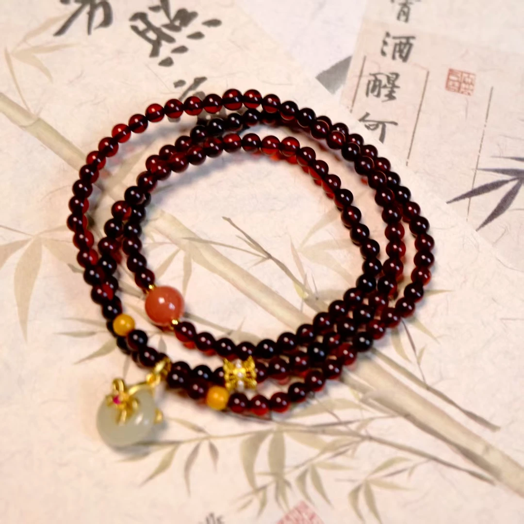 【十六珠宝】天然血珀项链设计款JC113多样性发一