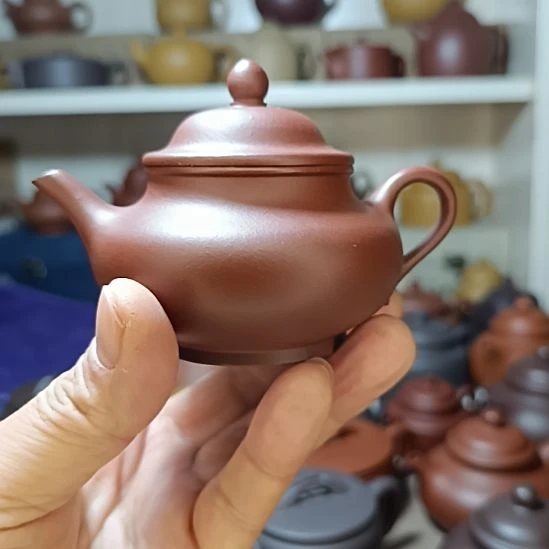 紫砂茶壶原矿清水泥霖月170cc半手工