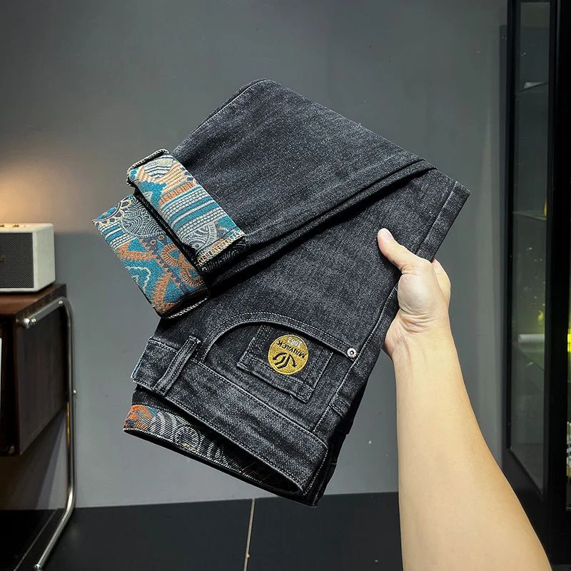 2025春季新款高端爆款男士牛仔裤直筒修身弹力休闲潮牌宽松长裤子