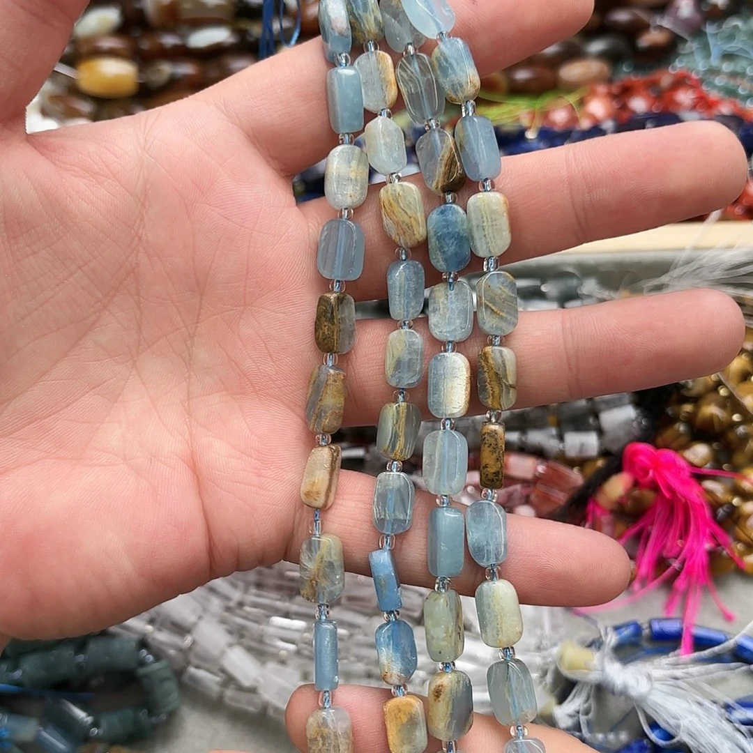 玛瑙/玉髓未镶嵌珠宝半成品9×12方解无事牌短条不规则