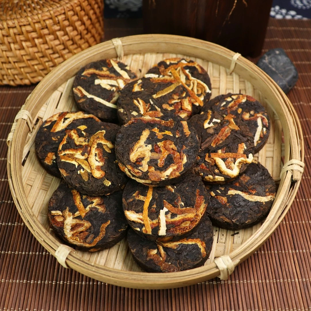 陈皮普洱小圆饼 小鹿收茶 熟普 可泡可煮可焖