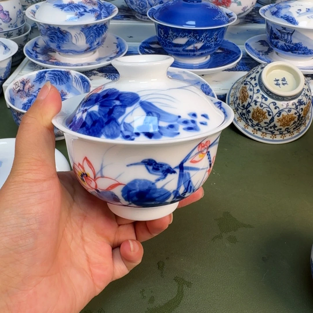景德镇纯手绘茶具圆圆247