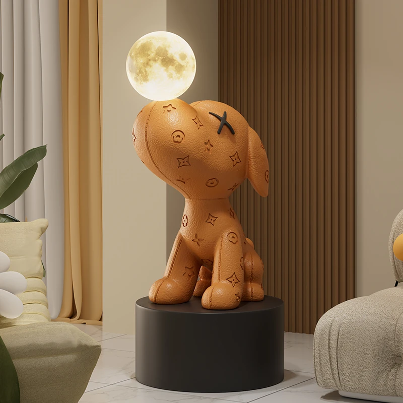 比格犬客厅沙发电视柜旁边落地摆件高级感大型公仔狗乔迁新居礼物