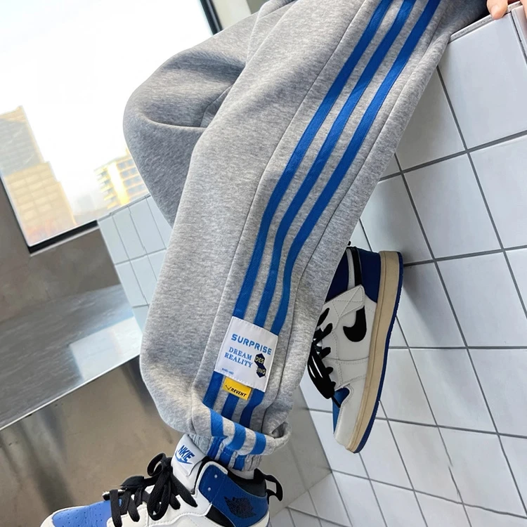 2025新款秋冬男童裤子加绒儿童运动裤男孩秋季外穿薄绒卫裤长裤