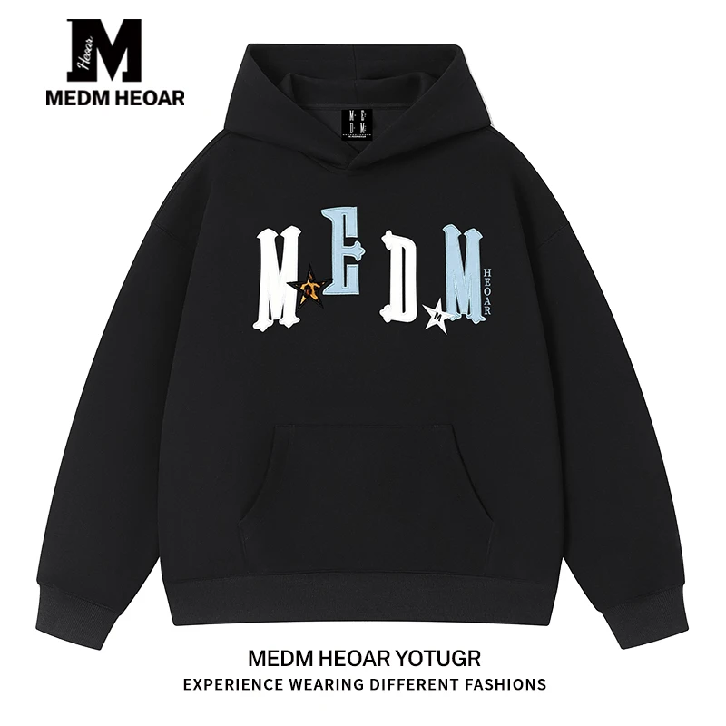 【三标齐全】MEDM HEOAR美式连帽卫衣秋冬季潮牌男女休闲帽衫上衣