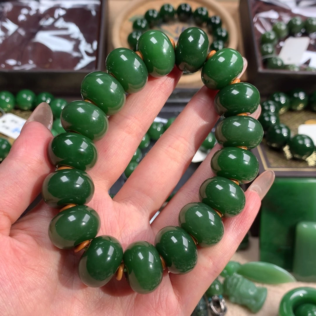 手串未镶嵌和田玉（碧玉）