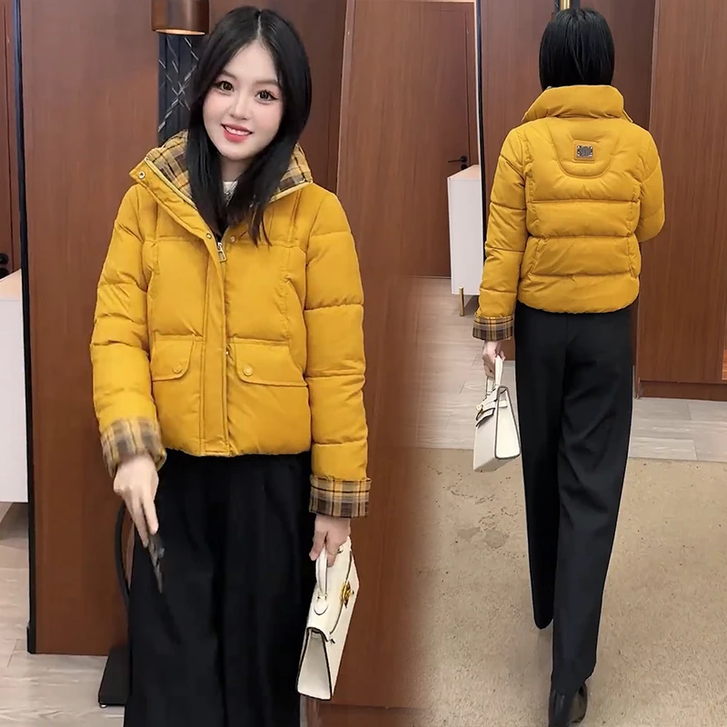 时尚短款棉服女2025冬季新款洋气小个子减龄百搭加厚保暖棉袄外套