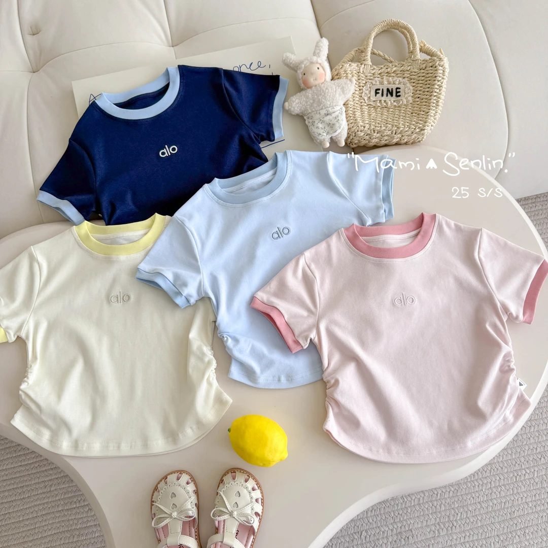 【现货】妈咪森林童装2025年夏新款女童液氨棉T恤252-MMSL-252235