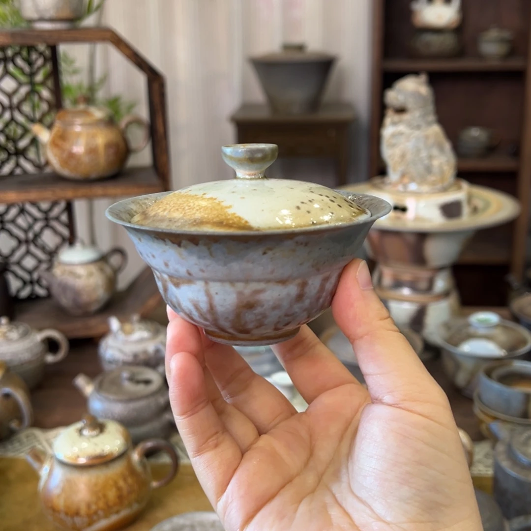 30中白粉紫葫芦盖碗
