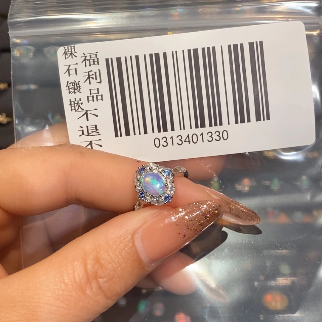 欧泊戒指欧泊银S925镶嵌n****?