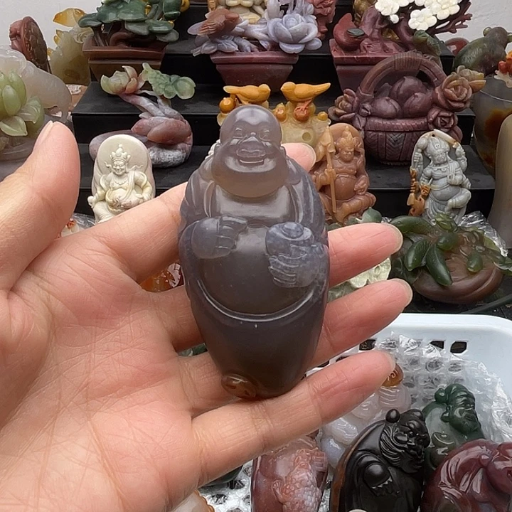 石英质玉未镶嵌手把件