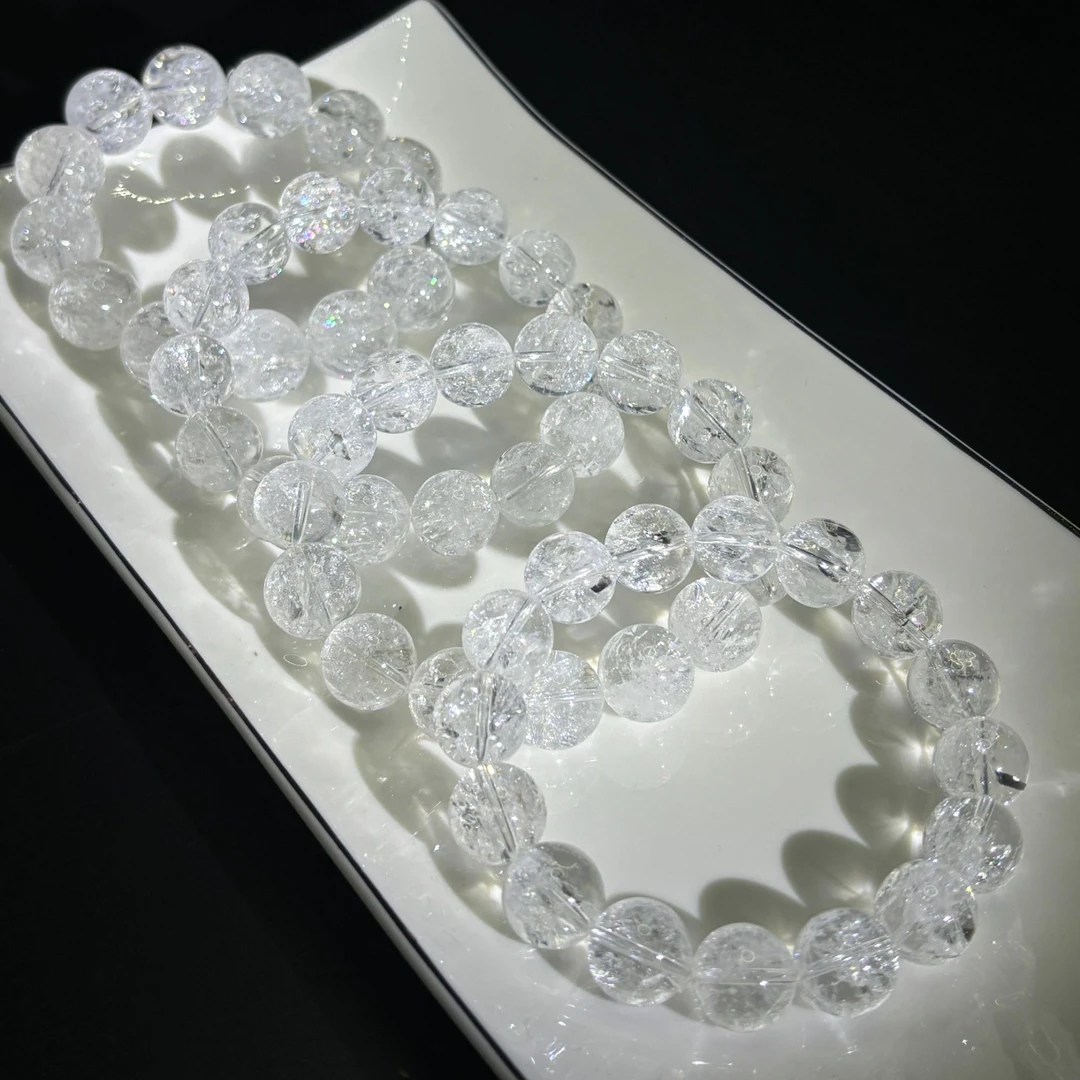 纯天然高阶毕业喜马拉雅暴风雪白幽灵水晶手串 I524 多样性发其一