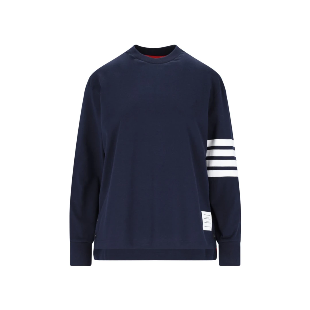 未使用 THOMBROWNE 四条杠收紧袖口长袖T恤