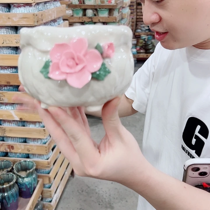 有孔，满10元发货多肉陶瓷花盆