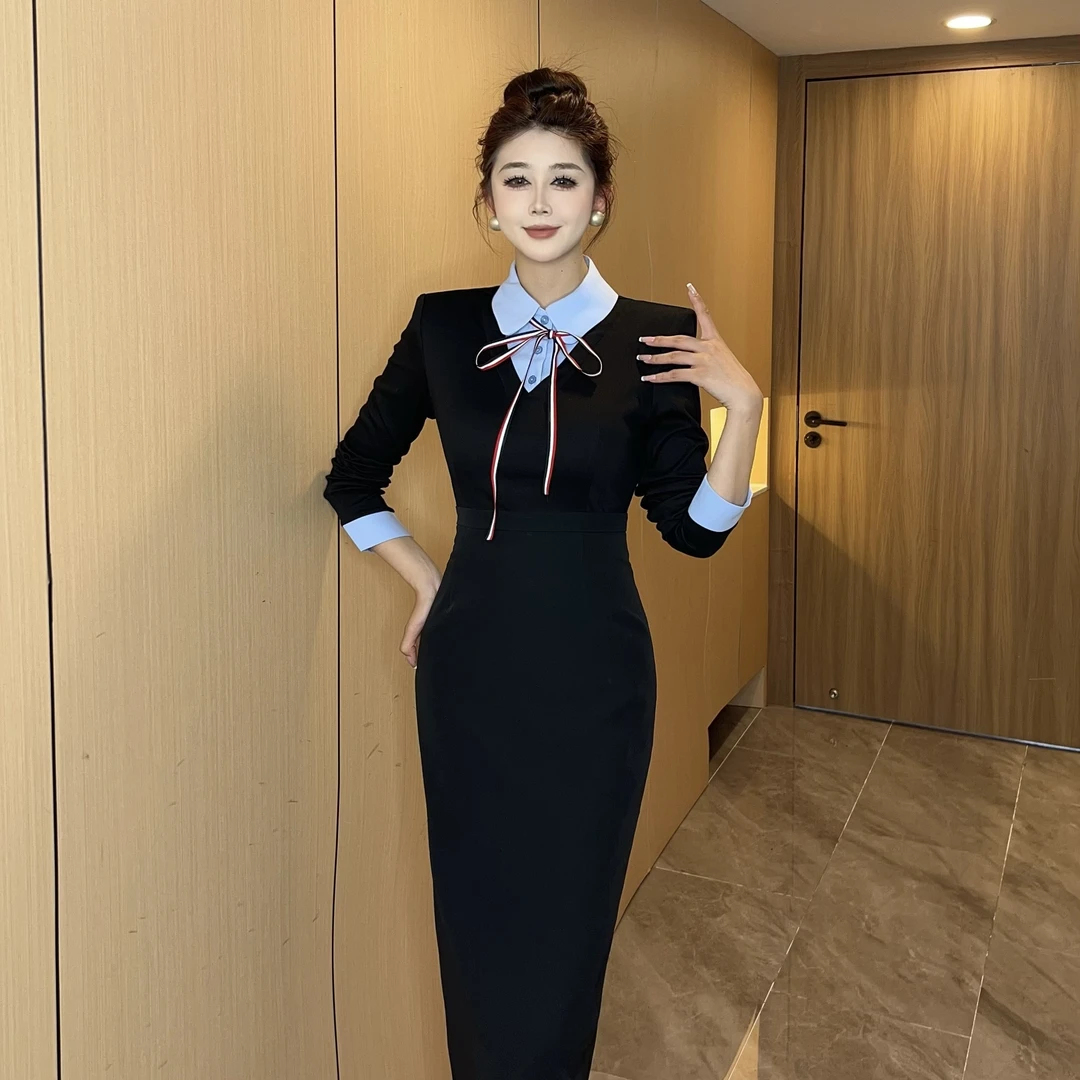 【MD原创·宵夜】2025春季新款显瘦气质休闲时尚收腰修身轻奢连衣裙